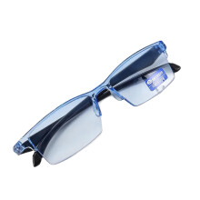 G1 Anti Blue Ray Reading Glasses with Autofocus, Smart Automatic Zoom, Half-Rim Unisex Design, Blue, +1.0 to +7.0
