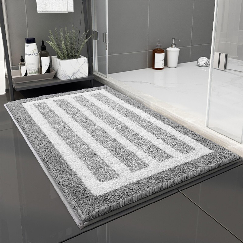 Non-slip Shower Mat Wooden Bathroom Mat 60x90cm Gray, Absorbent, Lightfast, Lint-free, Non-slip Floor Mat 40x60cm-image-OPC-PJXRBHM-NEW