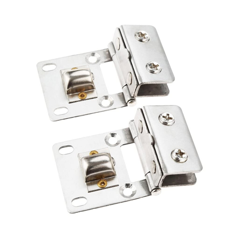 Stainless Steel Wall Mount Cupboard Cabinet Glass Door Pivot Clamp For 5-8Mm Thick Glass Shower Hinge Clip 2Pcs 6947110438924