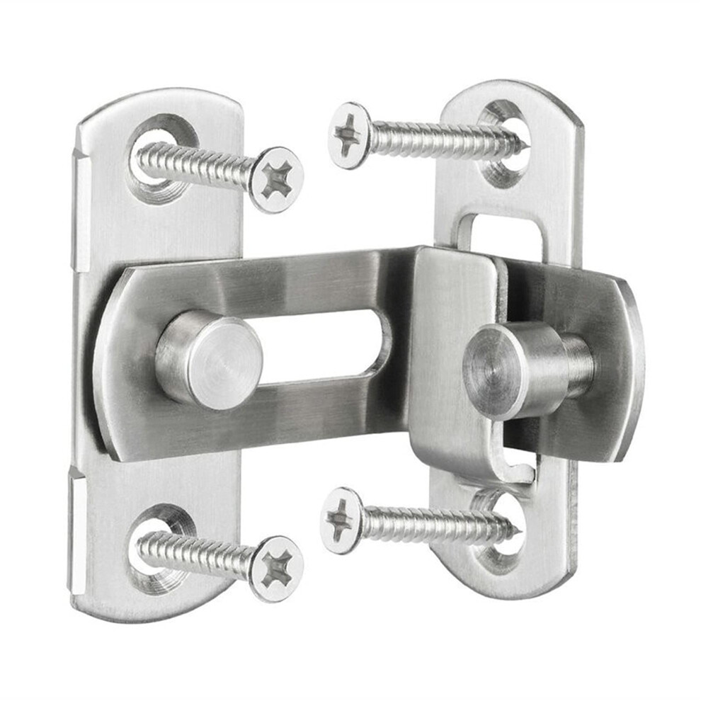 Slide Latch Gate Bolt Lock 3/4 Inch Right Angle Door Latch Hasp Bending Buckle With Screws For 3 Inch And 4 Inch Doors 6947110439075