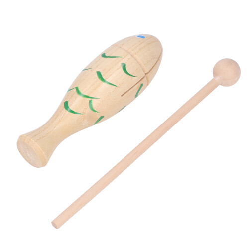 Percussion Instrument Fish Shaped Portable Wooden 2