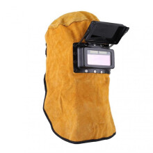 Welding Helmet Mask, Leather Welding Hood, Adjustable Welder Hood Hat with Flip Up Lens