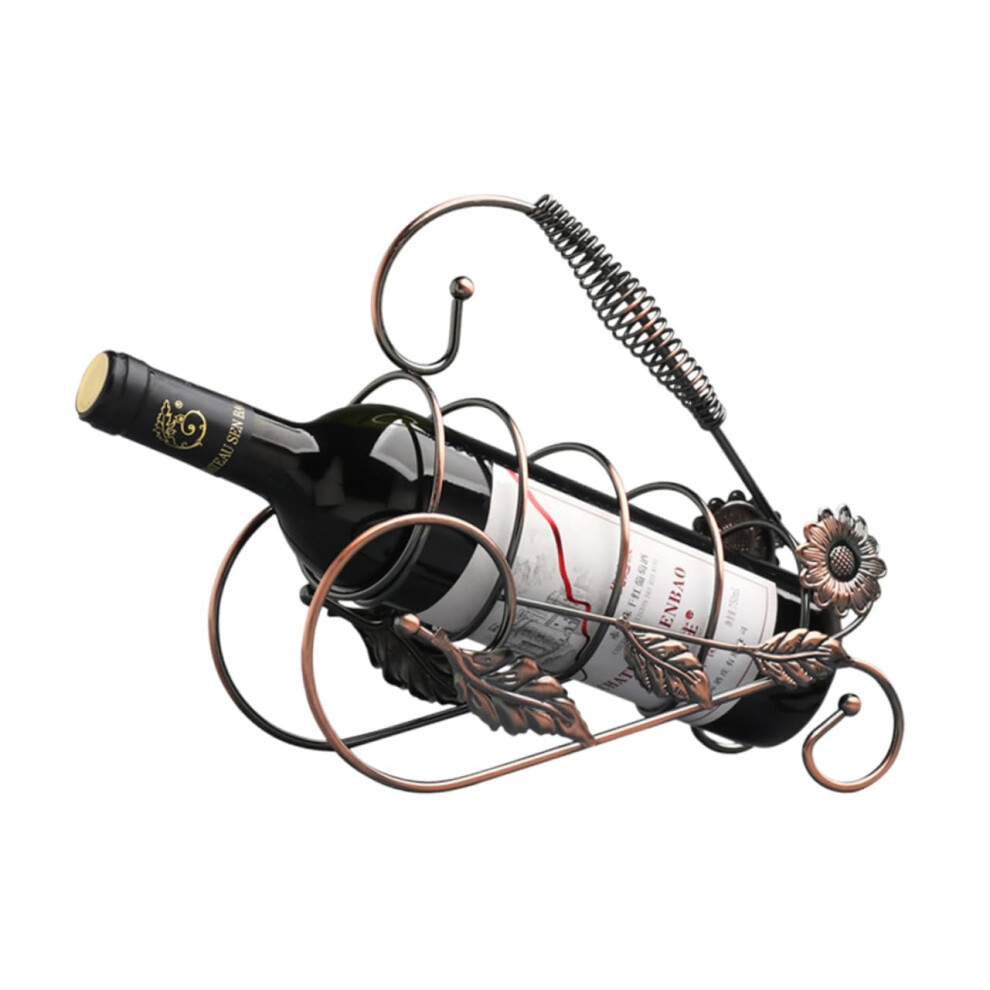 Portable Wine Stand Adjustable Wine Rack Storage for Bottles and Glasses, Compact Design in Wood Finish-image-OPC-PJXRK5F-NEW