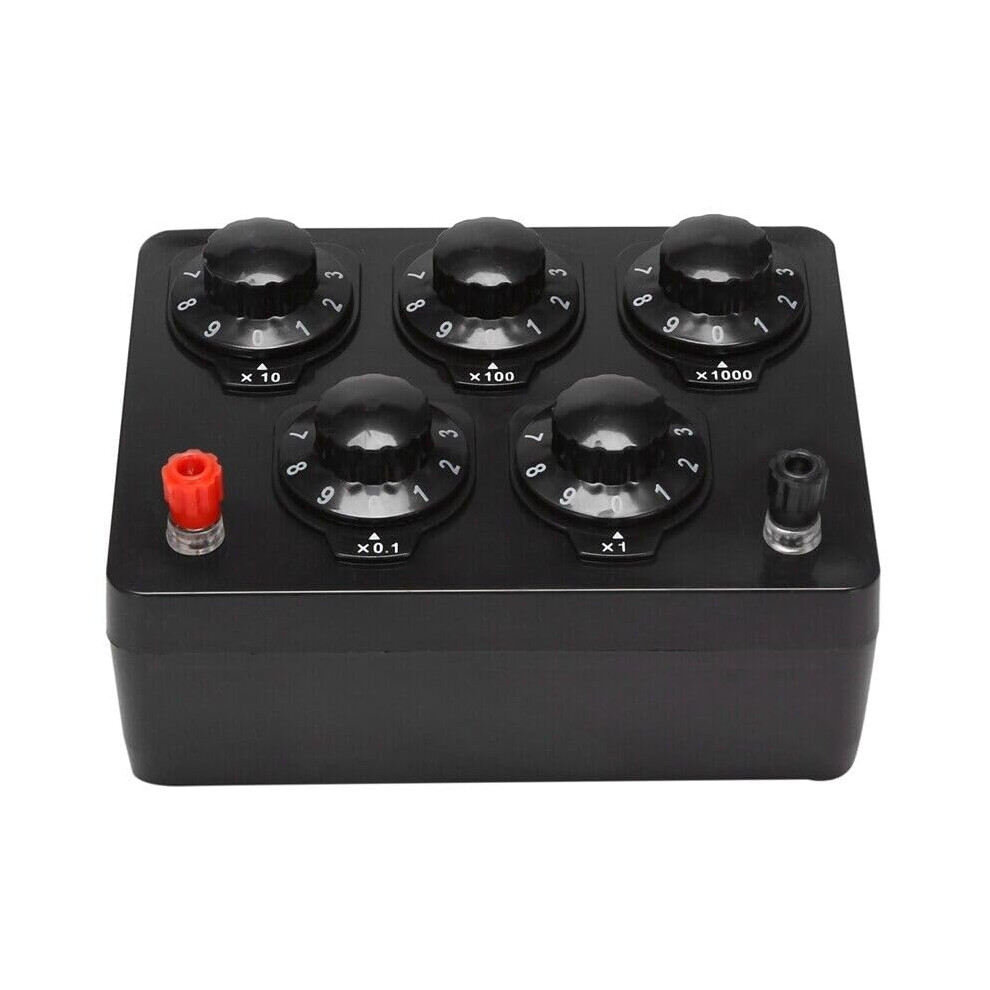 Black Resistance Box Iron Variable Decade Resistor 0-9999.9 Ohm Adjustable Resistance Box For Electrical Testing 6447073941221