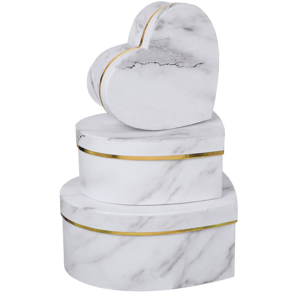 3 Stuks Dozen Hartvormige Bloemenpapier Geschenkkarton-image