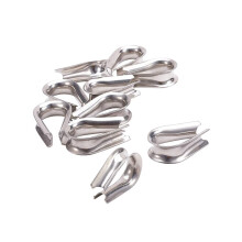 M12 Stainless Steel Wire Rope Thimbles 304 Material Silver Tone 10pcs for 12mm/0.47 Inch Diameter Cable Rigging