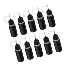 10 Pack Precision Applicator Glue Bottles with Fine Tip Reusable Squeeze Bottles for Craft Adhesives Liquids Oils