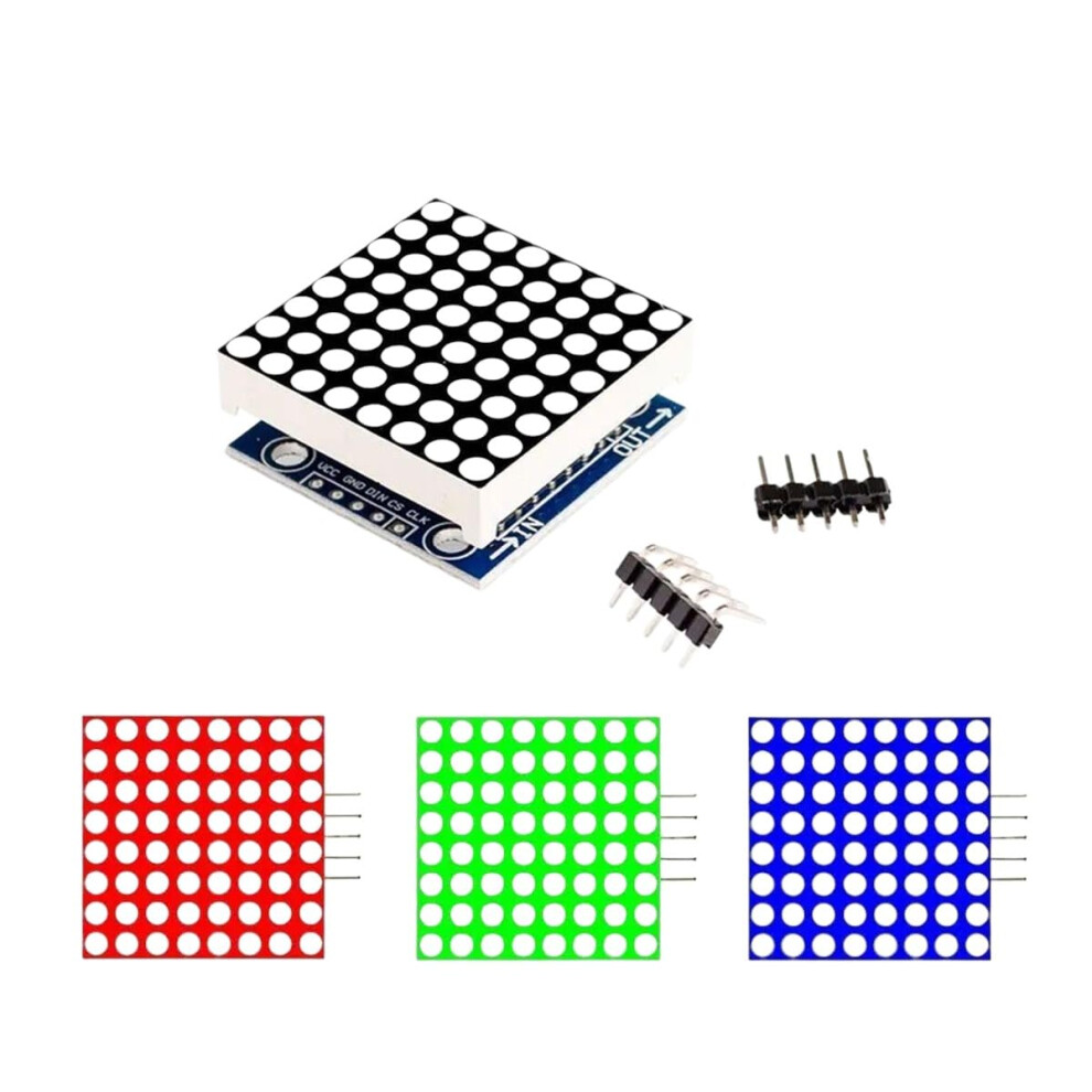 Max7219 Dot Matrix Module Kit For Microcontrollers, Led Display Control, Diy Mcu Project, 8X8 Matrix Compatibility 6447073942495
