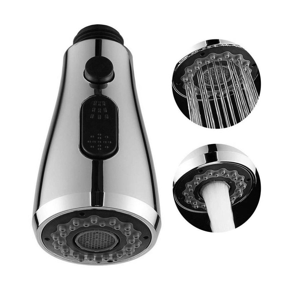 Replacement Shower Head For Kitchen Sink Tap - Chrome Hand Shower With 2 Jet Types And Dish Rinser Function 6038364568397