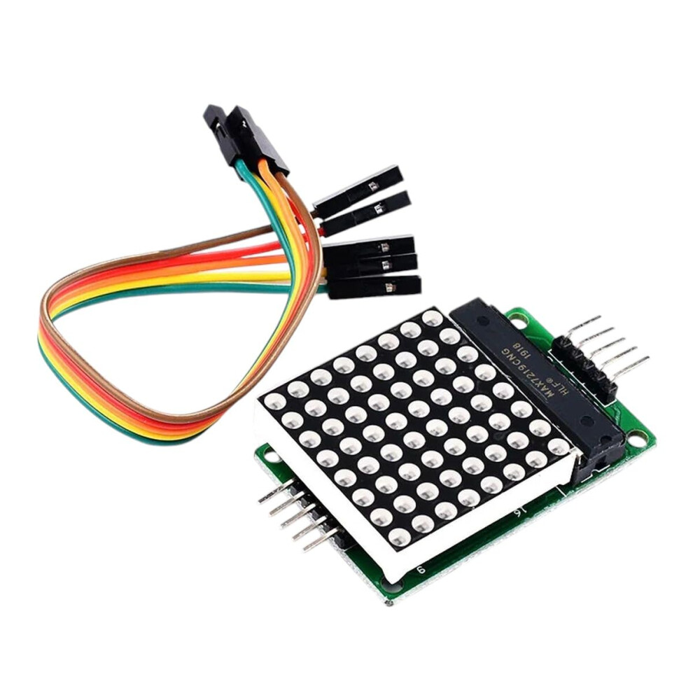 Max7219 Dot Led Matrix Module With Cable For Arduino Projects - 8X8 Display, High Brightness 6447073943362