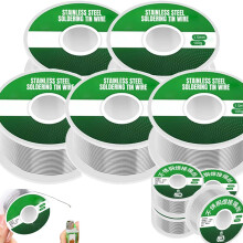 Aluminum Stainless Steel Lighter Solder Wire, High Strength Low Melt Tin Lead Rosin Core Solder Wire, 100ml, 5pcs