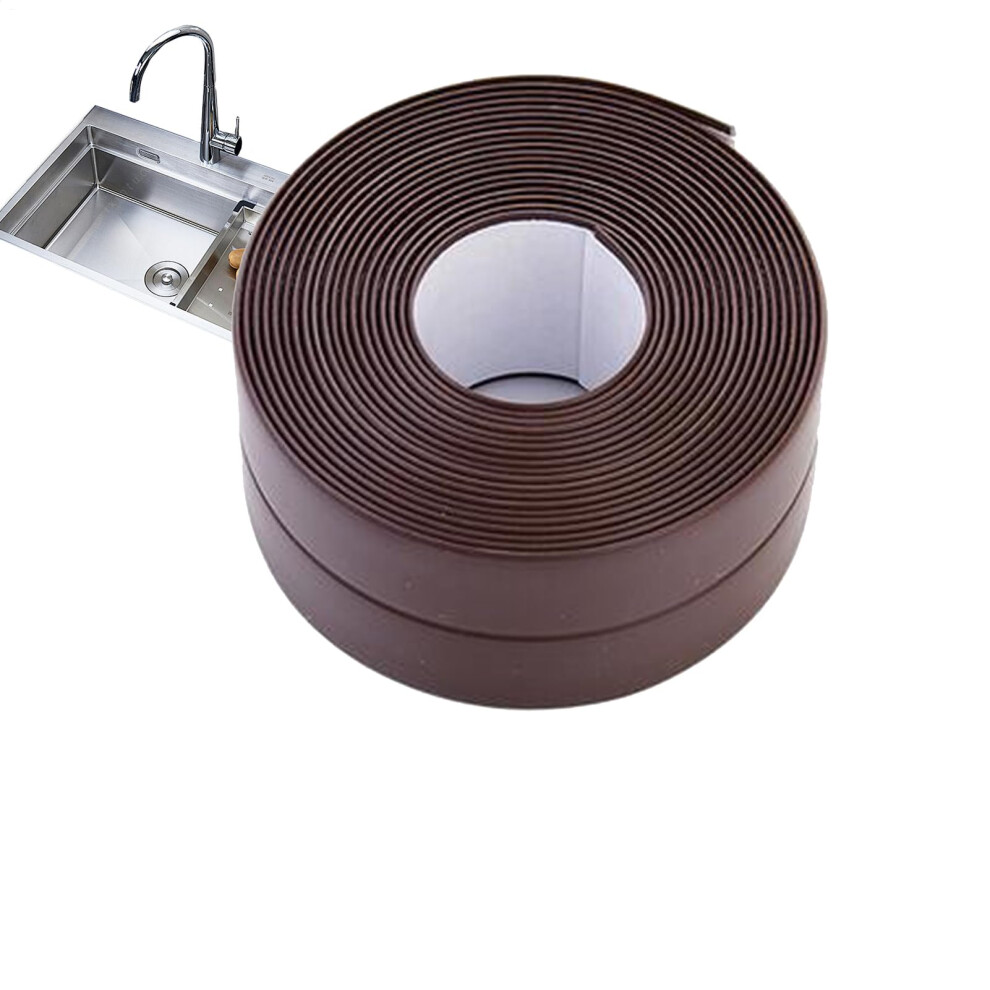 Kitchen Sealing Tape - Waterproof Brown Chew Sealant for Flexible Edge Protection in Bathroom, Toilet, Sink, and Kitchen Counter Gaps-image-OPC-PJXSB87-NEW