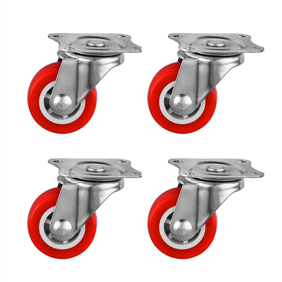 Caster Wheels Set 4Pcs 40Mm Swivel Pvs Office Chair Replacement Casters Soft Rollers Heavy Duty Furniture Hardware 6482260946405