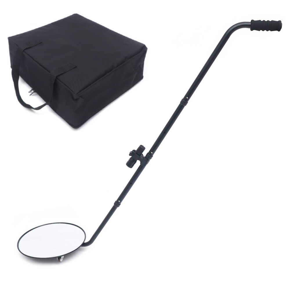 Under Vehicle Inspection Mirror 12 Inch With Led And Wheels, Double Magnification Telescopic Security Mirror For Car Inspection Light 6038364570826
