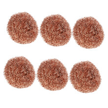 Soldering Iron Tips Replacement 6pcs Copper Cleaning Ball Brass Scrubber Metal Dish Cleaner Rose Gold Welding Tools