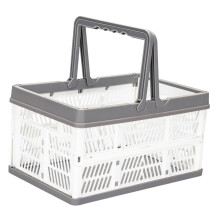 Faltbarer Snack Organizer mit Traggriff | Platzsparender Aufbewahrungskorb für Snacks in Weiß, Idealer Küchenhelfer