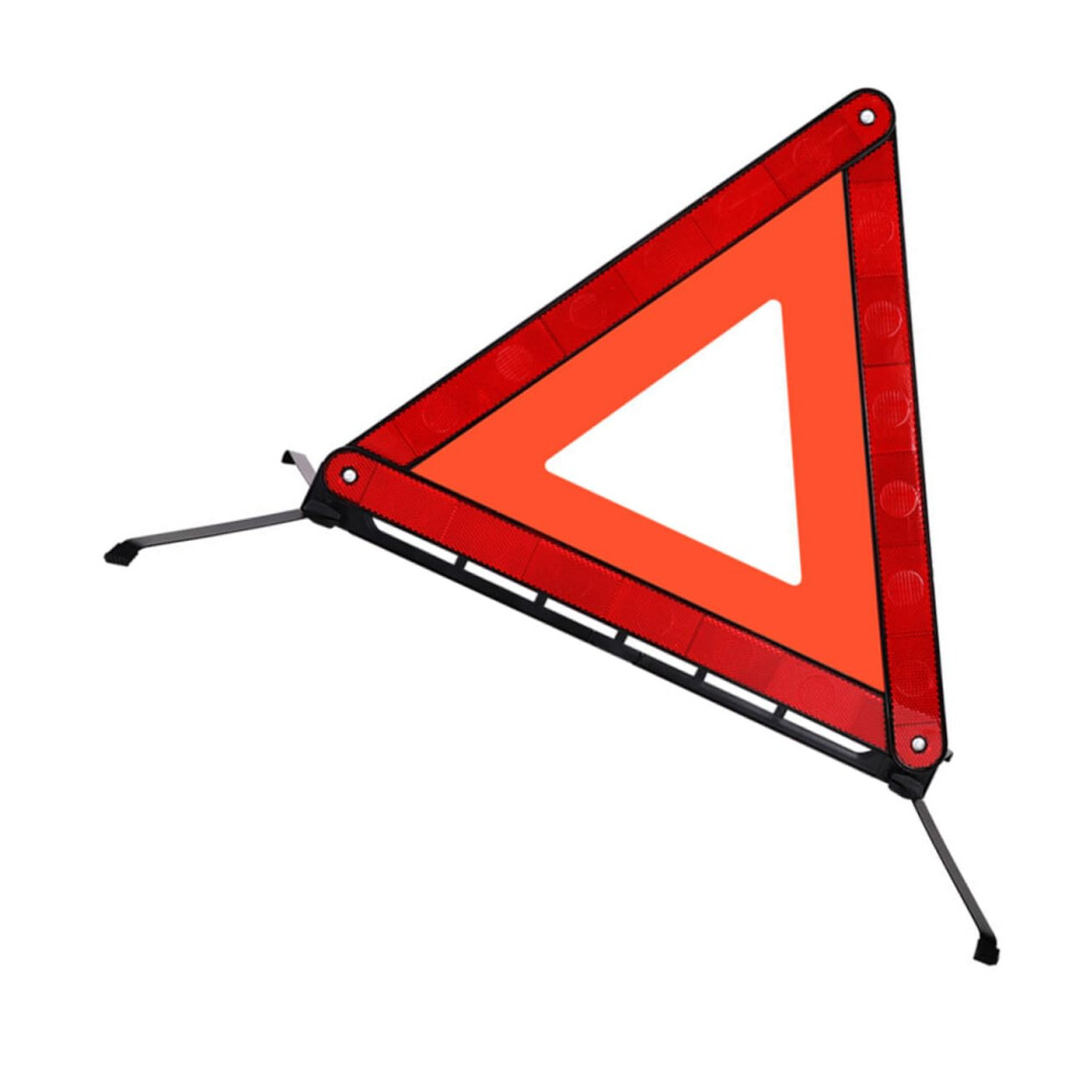 Foldable Warning Triangle With Reflective Emergency Warning Sign, Self-Illuminating Safety Sign, Stable Metal Stand For Car Breakdown Assistance 6447073945274