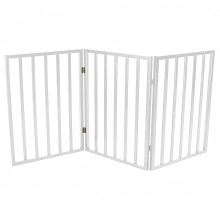 Oypla White Dog Safety Folding Wooden Pet Gate Portable Indoor Barrier