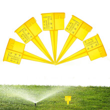 Rain Measurement Increase Sprinkler Meter - Transparent Lawn Water Meter with Wide Mouth for Outdoor Garden and Patio, Yellow