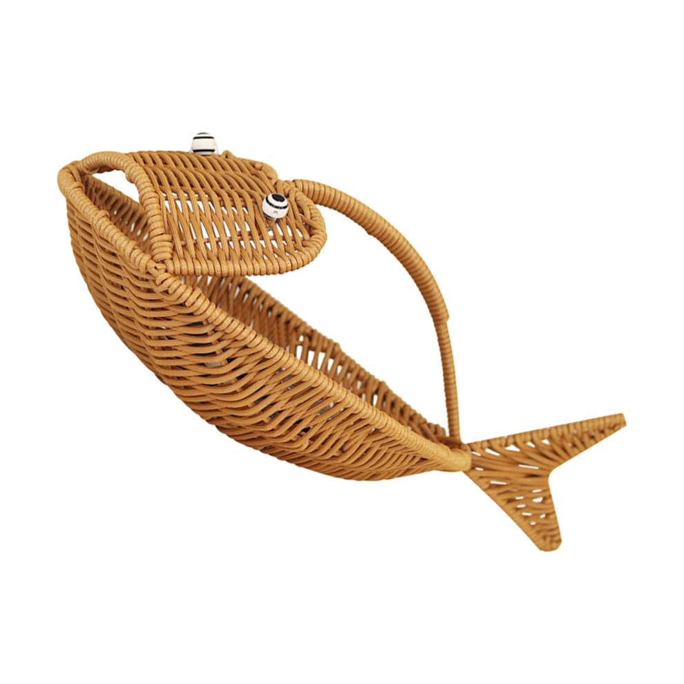 Rattan Fruitmanden Creatief Gevist Geweven Opbergkommen Sleutelhouder-image