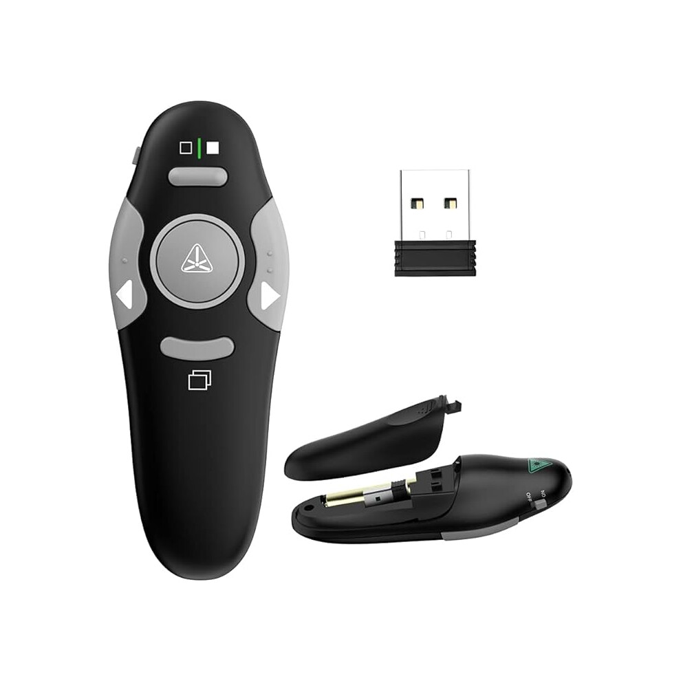 Qui Presentation Clicker Pointer, 328Ft Wireless Presenter Remote Ppt Powerpoint Clicker, 2.4Ghz Presentation Pointer Slide Advancer For Mac, Laptop
