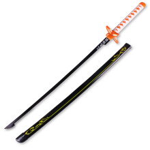 Anime Katana Wooden Sword 40 Inch Kendo Japanese Samurai Blade, Unopened Cosplay Accessory for Collectors