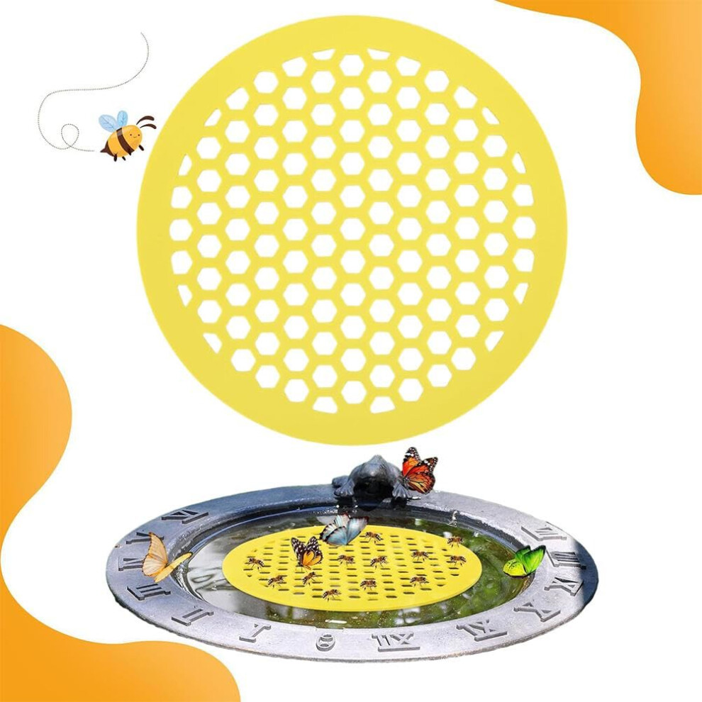 Floating Bee Island, Bee Watering Station, Honeycomb Feeder Tray, Outdoor Bee Drinking Fountain for Gardens-image-OPC-PJXSN2M-NEW