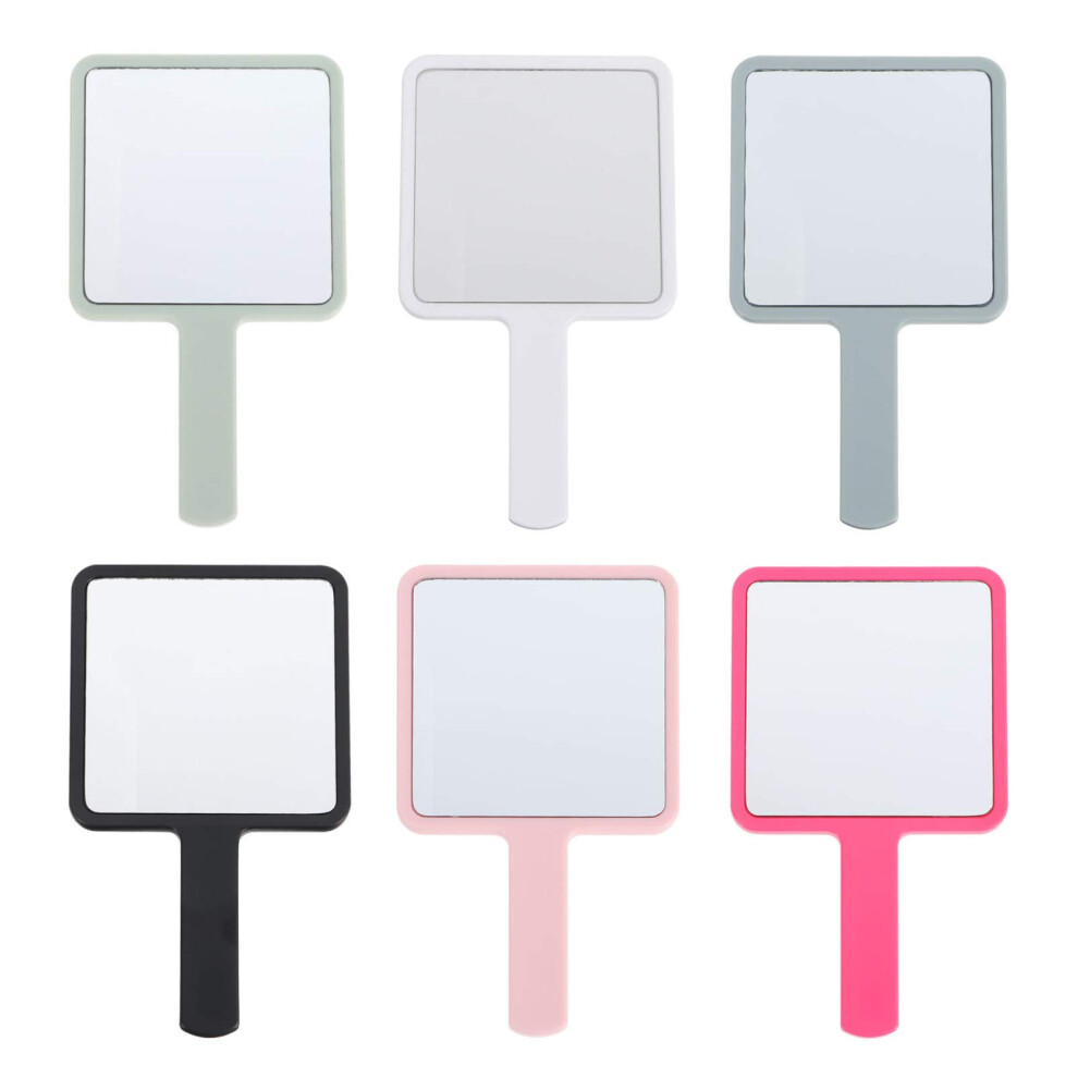Travel Makeup Mirror 6-Piece Set Compact Hand Mirrors With Handles For Shaving And Lipstick Check In Travel Size