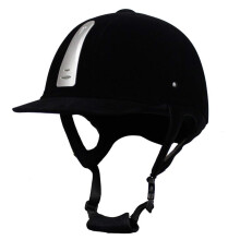Velvet Riding Helmets Comfortable Black Riding Helmet 58cm Size for Equestrian Use Durable and Stylish Design