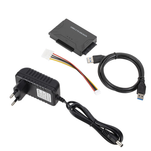 USB 3.0 zu SATA / IDE Festplattenadapter-Kit 2,5''/3,5'' Schwarz 1