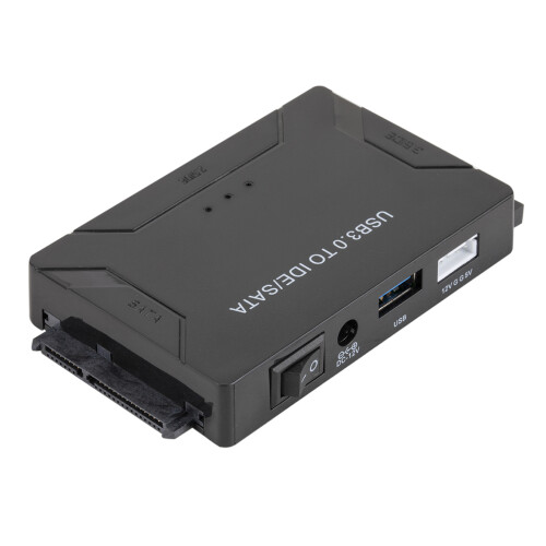 USB 3.0 zu SATA / IDE Festplattenadapter-Kit 2,5''/3,5'' Schwarz