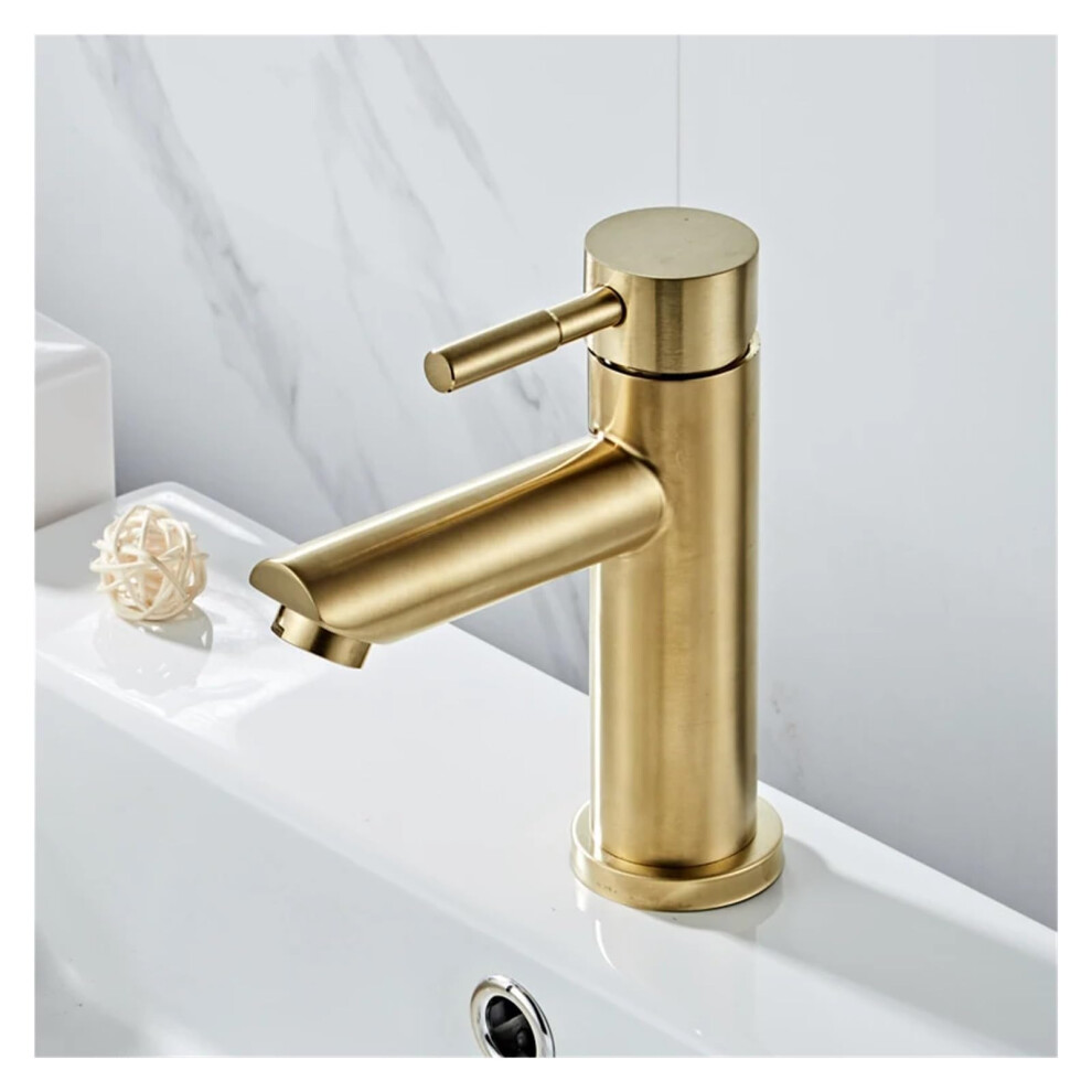 Brã¼Ckenmontierte Edelstahl Waschbeckenarmatur Einhand Warm/Kaltmischer Gold 3-8 Fã¼R Moderne Kã¼Chen Und Badezimmer 6482260949987