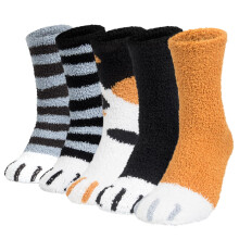 (Light Sage) Light Sage Chalier Cozy 5 pares de meias masculinas fofas, meias térmicas quentes de inverno, meias pantufas de cor pura, prese