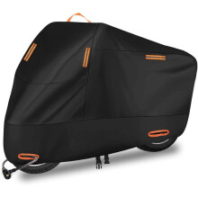 210D Motorhoes Waterdicht Buiten, All Season Motorhoes Zware Nachtreflectie met Slotgaten Winddichte Banden, Zon UV-Bescherming