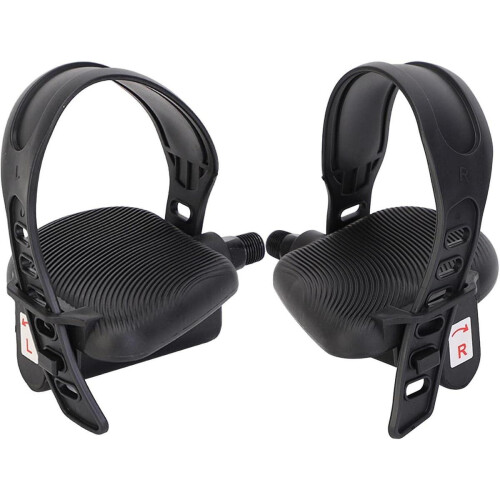 Replacement Pedals for Exercise Bike, Widened Straps, Dynamic Bicycle Pedals for Indoor Use 2