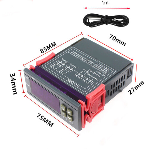 Mikrocomputer Digital-Aquarium-Temperaturregler 110V, 75x34mm 2