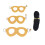 Artificial Leather Hamster Harness & Leash Set, Yellow, S/M/L 2