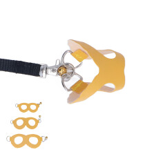 Artificial Leather Hamster Harness & Leash Set, Yellow, S/M/L
