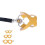 Artificial Leather Hamster Harness & Leash Set, Yellow, S/M/L 1