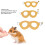 Artificial Leather Hamster Harness & Leash Set, Yellow, S/M/L 5