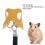 Artificial Leather Hamster Harness & Leash Set, Yellow, S/M/L 10