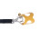 Artificial Leather Hamster Harness & Leash Set, Yellow, S/M/L 3