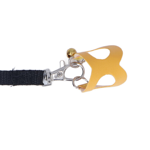 Artificial Leather Hamster Harness & Leash Set, Yellow, S/M/L 2