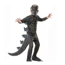 (S) Cosplay Costume Godzilla Dinosaur Jumpsuit Mask Party