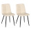 Joolihome 2 PCS Dining Chairs Set, Faux Leather Cushion Seat 1