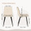 Joolihome 2 PCS Dining Chairs Set, Faux Leather Cushion Seat 4