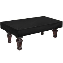 Billiard Table Cover 235x135cm Waterproof 210D Oxford Fabric Black with Drawstring Dustproof Protective Cover