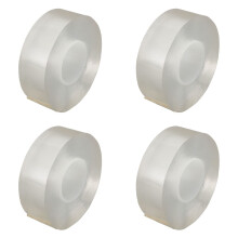 Double-Sided Mounting Tape Shredder 4 Rolls Reusable Transparent Strong Ductility for Picture Frames and Posters