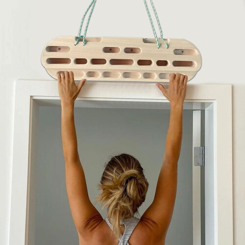 Hangboard Climbing - Lightweight Finger Strength Training Board, Smooth Pull Up Bar for Indoor Exercises, 20" Size 1
