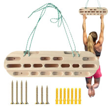 Hangboard Climbing - Lightweight Finger Strength Training Board, Smooth Pull Up Bar for Indoor Exercises, 20" Size